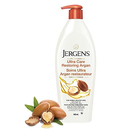 Jergens Ultra Care Restoring Argan Oil-Infused Moisturizer & Body Lotion for Extra-Dry Skin (620 mL)