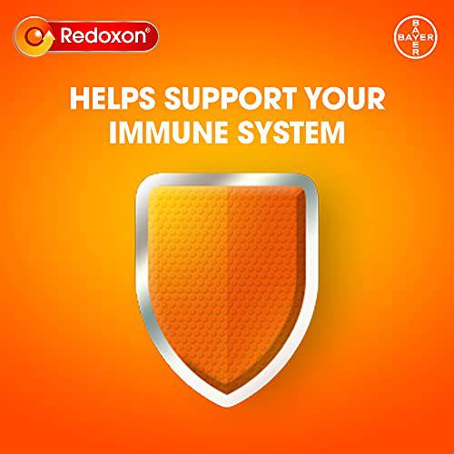 Redoxon Double Action Vitamin C And Zinc - Vitamin C With Zinc Effervescent Tablets For Immunity Support, Zinc And Vitamin C Supplement, Immune Support For Adults, 60 Orange Flavour Tablets