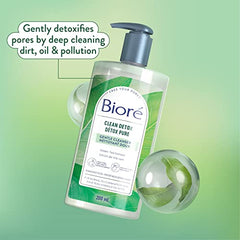 Bioré Clean Detox Gentle Face Cleanser Duo| Dermatologist Tested, Fragrance Free, Cruelty Free (Pack of 2)