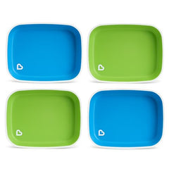 Munchkin Splash Toddler Plates, Blue/Green, 4 Pack