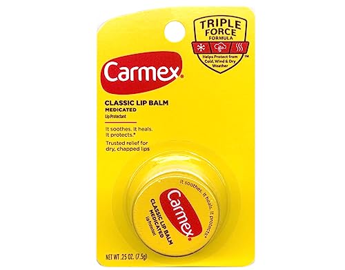 Carmex Classic Lip Balm Medicated 0.25 oz (Packs of 12)