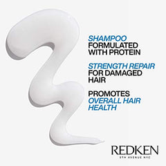 REDKEN Shampoo for Damaged Hair, Repairs Strength and Adds Flexibility, Infused With Proteins, Extreme, 1000 ml