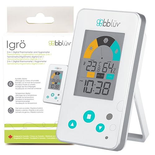 bblüv - Igrö - Indoor Digital Hygrometer & Thermometer with Humidity Monitor