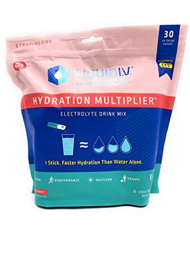 Liquid I.V Hydration Multiplier Electrolyte Drink Mix Strawberry (30 Packets)