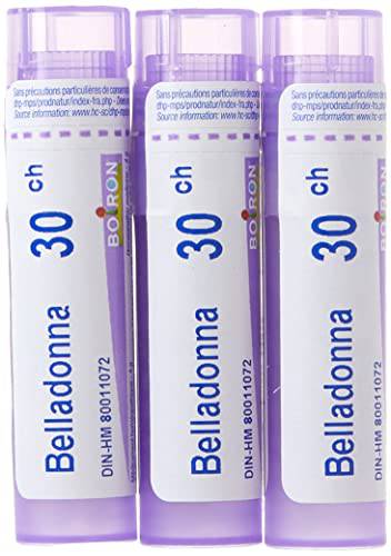 Belladonna 30CH,Boiron homeopathic medicine 3 tubes