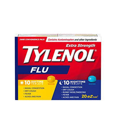 TYLENOL Extra Strength Flu eZ Tabs, Relieves Flu symptoms, Daytime, 20ct