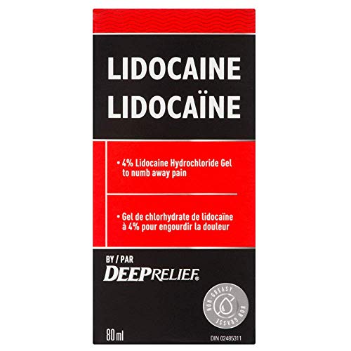 Deep Relief Lidocaine By Deep Relief, Numbing Pain Relief Gel, 80 Milliliter