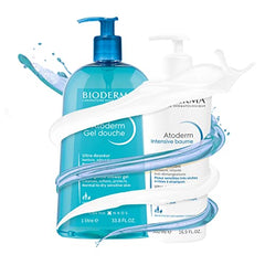 Bioderma - Atoderm - Shower Gel - Moisturizing Body and Face Wash - for Family with Normal to Dry Sensitive Skin - 33.4 fl.oz.