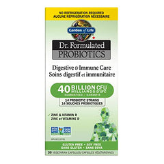 Garden of Life – Dr. Formulated Probiotics Digestive & Immune Care | Promote Regularity and Immune Health |40 Billion Active Cells from 14 Probiotic Strains | Includes Vitamin D and Zinc