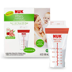 NUK Seal N Go Breast Milk Bags, 100 Count