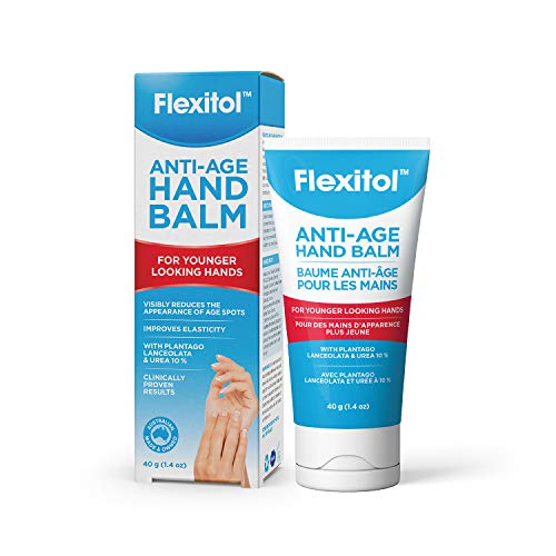 Flexitol Anti-Age Hand Balm - Contains Plantago Lanceolata - Improves Skin Elasticity and Reduces Dark Age Spots, 40g