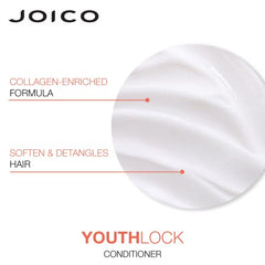 Joico YouthLock Conditioner, Formulated with Collagen, Reduce Breakage and Frizz, Detangle and Cleanses Hair, 250mL