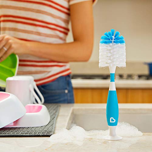 Munchkin® Baby Bottle & Small Parts Cleaning Set, Includes High Capacity Dishwasher Basket & Bristle Bottle Brush, Blue