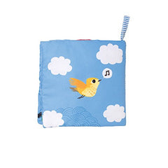 Manhattan Toy What's Outside Sky-Themed Soft Baby Activity Book with Squeaker