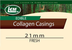 LEM Products 132B Fresh Clear Edible Collagen Casing, 21mm