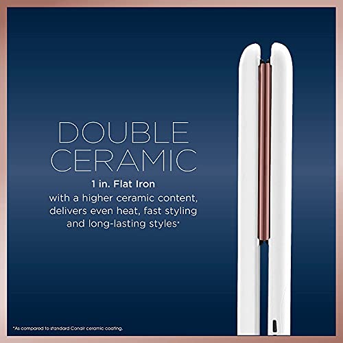 Double Ceramic 1" Straightener, White