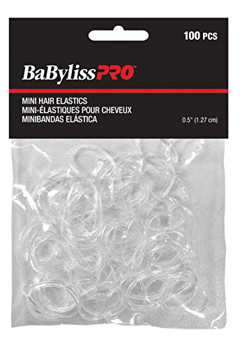 BaBylissPRO Mini Hair Elastics, 100 Count