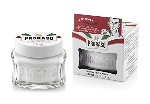 Proraso Pre-Shave Cream, Sensitive Skin, 3.6 Oz