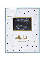 Pear Head Sonogram Baby Memory Book, Black and Gold Polka Dot (72028)