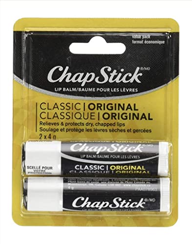 ChapStick Classic Lip Balm, Original Flavour, 2 Tubes