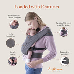 Ergobaby Embrace Cozy Newborn Baby Wrap Carrier (7-25 Pounds), Ponte Knit, Olive Green