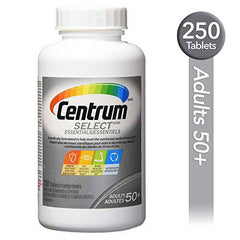 Centrum Adult Select Essentials Mulitvitamins/Minerals Supplement for Men & Women 50 Plus, 250 Tablets