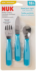 NUK Kid Cutlery Set, 3 Pack - Teal