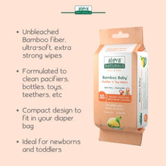 Aleva Naturals Bamboo Baby Wipes Variety Pack - 3 Piece Wipes Set- Hand 'n' Face, Nose 'n' Blows, Pacifier & Toy Wipes- Natural, Organic, Hypoallergenic, Biodegradable, Ultra-Soft, Unbleached