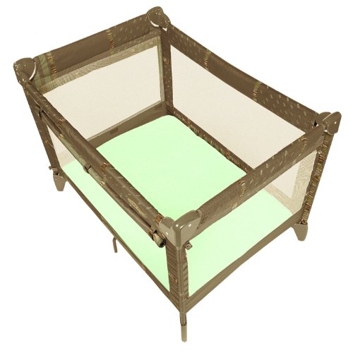 Kushies S345-MNT Play Pen Playard Fitted Sheet, Green