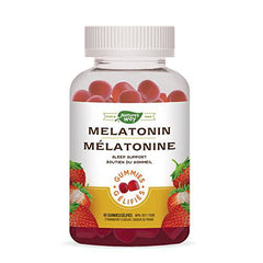 Nature's Way Melatonin Gummies – Sleep Support Supplement for Adults – Strawberry Flavour, 60 Gummies