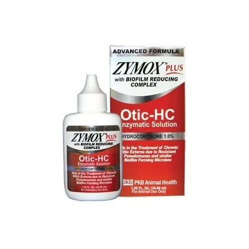 Zymox Plus Otic - HC (1.25 oz) Ear Care Solution Advanced Formula with Biofilm Reducing Complex by Zymox