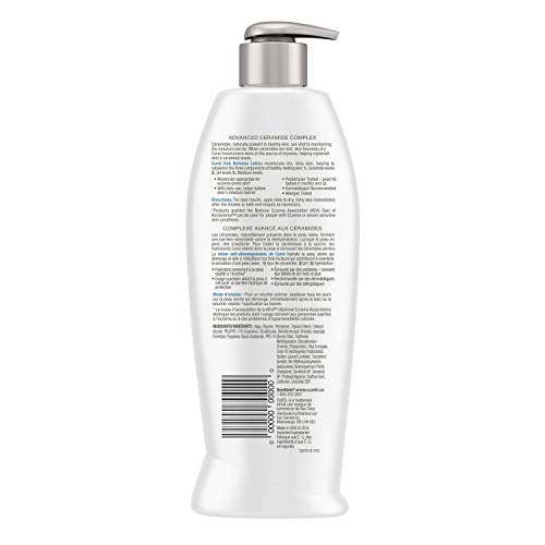 Curel Itch Defense Calming Moisturizer, 480 mL Body Lotion, with Advanced Ceramide Complex, Pro-Vitamin B5, Shea Butter, for Dry, Itchy Skin