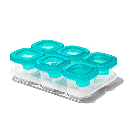 OXO Tot - 2oz Silicone Baby Blocks - Freezer Storage Containers - Teal