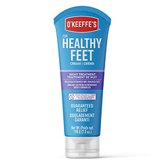 O'Keeffe's Healthy Feet Night Treatment Foot Cream, Restorative Lotion Works While You Sleep, Deep Conditioning Oils, 7oz/198g Tube, (Pack of 1), 107601, White