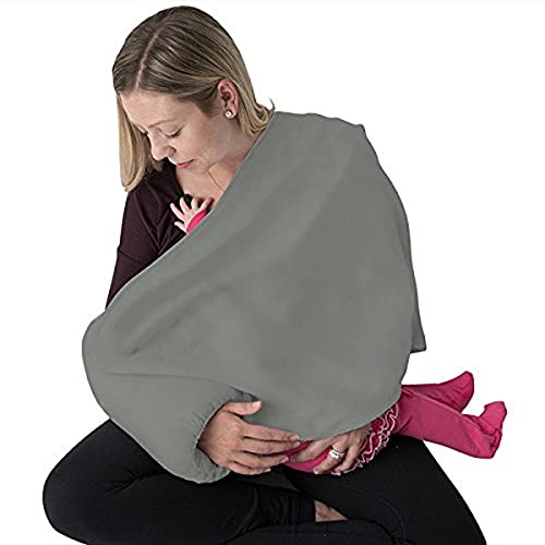 Kushies Bamboo GoPillow Wearable Breastfeeding Pillow, Grey