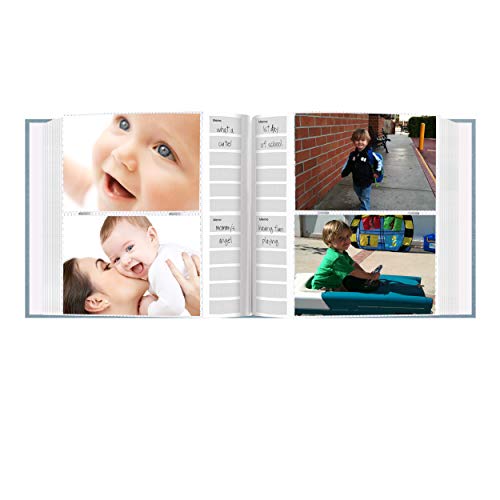 Pioneer Photo Albums DA-200COLB/B 200-Pocket Embossed Baby Leatherette Frame Cover Album for 4 by 6-Inch Prints, Blue
