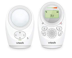 VTech DM1211 Enhanced Range Digital Audio Baby Monitor with Night Light, 1 Parent Unit, Silver & White