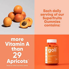 Goli SuperFruits Beauty Gummy Vitamin - 60 Count - Collagen-Promoting Ingredients. Radiate. Rejuvenate. Refresh - Mixed Fruit, Vegan, Plant-Based, Non-GMO, Gluten-Free & Gelatin Free