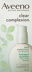 Aveeno Clear Complexion Daily Moisturizer - Face Wash, Salicylic Acid, Dry Skin & Oily Skin Cleanser - 120ml (Packaging May Vary)