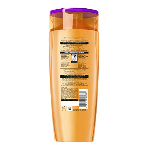 L'Oreal Paris Hair Expertise Extraordinary Oil Shampoo for Dry Damaged Hair with 6 precious oils, including amla, coconut and rose, 385 ml