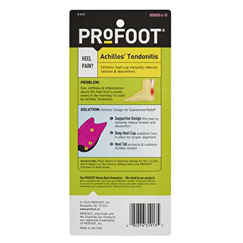 ProFoot Achilles Tendonitis Women's Orthotic Heel Cup, pack of 1