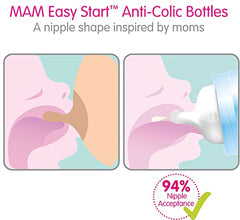 MAM 5 oz. Easy Start Original Matte Colors of Nature, 0+ Months, Girl, 2 Pack