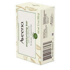 Aveeno Moisturizing Bar Soap with Colloidal Oatmeal for Dry Skin, Unscented (Packaging May Vary)