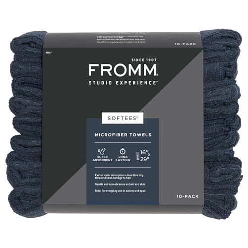 Fromm International Softees Towels with Duraguard, Navy, 10-Pack