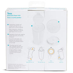 Munchkin® Toss™ Portable Disposable Diaper Pail, 3 Pack, Holds 90 Diapers