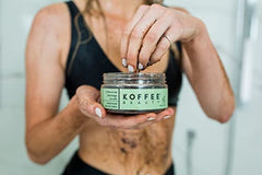 Koffee Beauty Cedarwood Coffee Scrub - Exfoliating Body And Face Scrub - Polish, Smooth Skin with Ease - Invigorate Senses with Cedarwood Fragrance Formula - Natural Treatment for Cellulite - 115 g