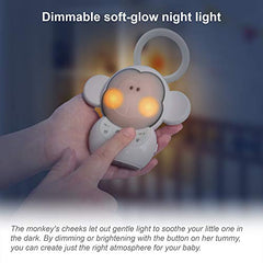 VTech BC8211 - Myla The Monkey - Baby Sleep Soother With White Noise Sound Machine, Soft Ambient Sounds And Melodies, Soft-Glow Night Light, NEW Rechargeable Battery Version.