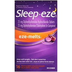 Sleep Eze Melts - 16 Count - For Relieving Occasional Sleeplessness