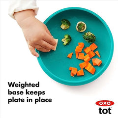 OXO Tot Silicone Plate Teal