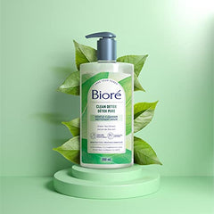 Bioré Clean Detox Gentle Face Cleanser Duo| Dermatologist Tested, Fragrance Free, Cruelty Free (Pack of 2)